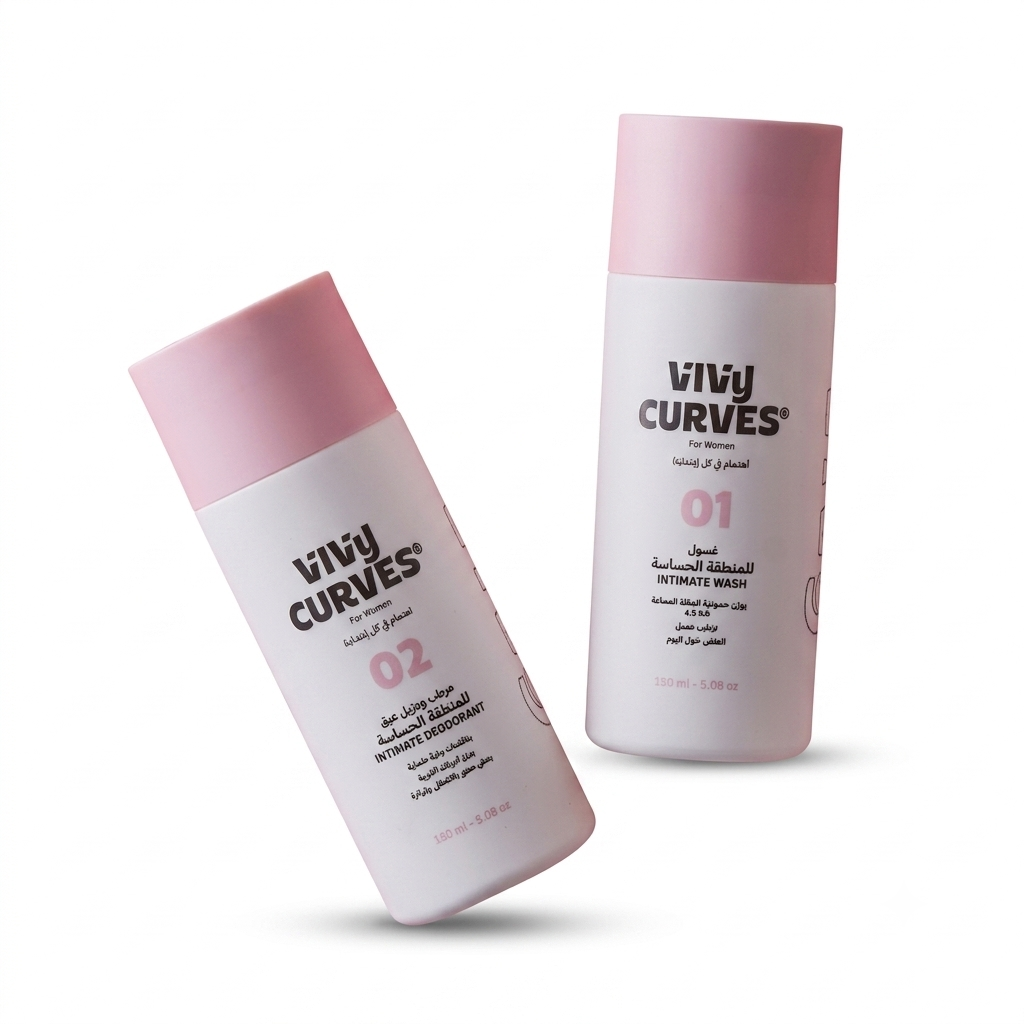 Vivy Curves Setمجموعة العناية بالمنطقة الحساسة غسول حميمي لطيف ومرطب كريمي