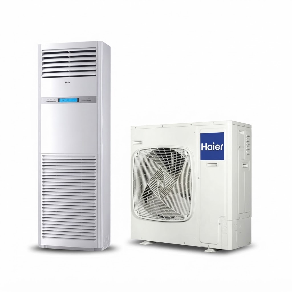 مكيف هواء عمودي 4 طن دولابي هاير Haier موديل AP140S2SK1FA(H) / 1U140S2SN1FA بتقنية الإنفرتر وسعة تبريد 13.4 كيلوواط مع نظام تعقيم بالأشعة فوق البنفسجية وغاز R32