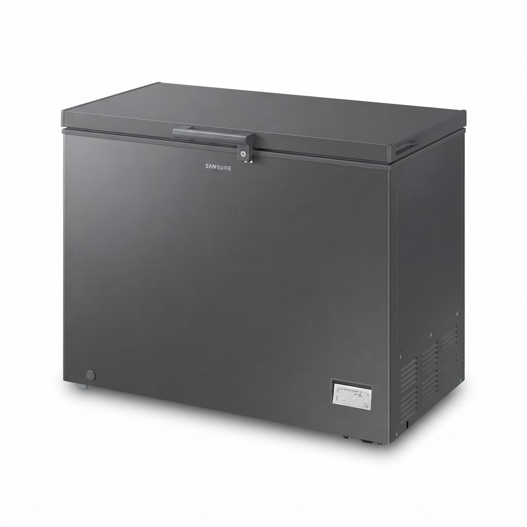 فريزر أفقي سامسونج Samsung Chest Freezer طراز RI70H29XBGAIQ سعة 287 لتر بنظام تبريد مباشر ولون رمادي داكنRI70H29XBGAIQ بسعة 287 لتر