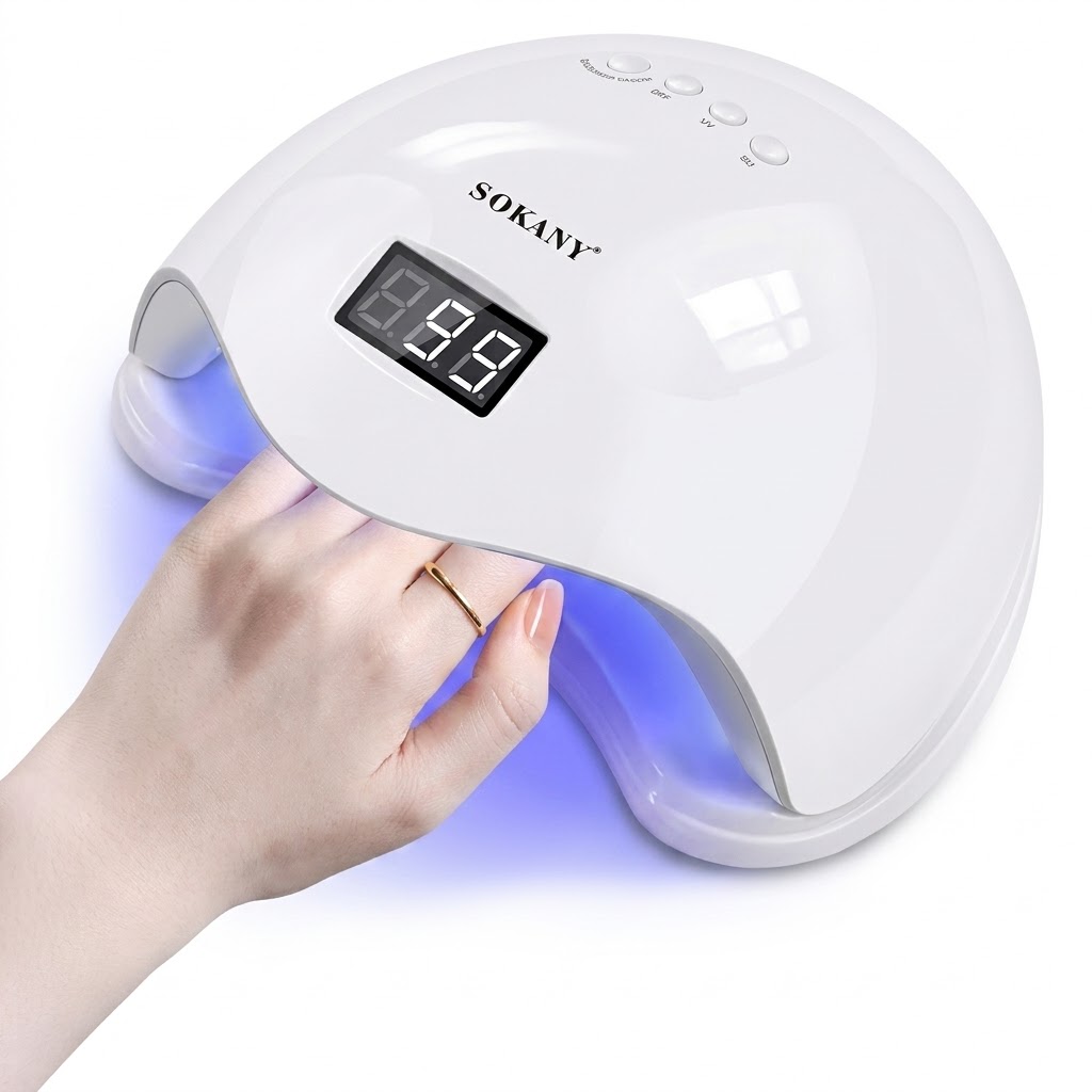 جهاز مجفف طلاء الأظافر الذكي Sokany SK-923 بقدرة 48 واط مع مؤقت رقمي وتقنية LED-UV
