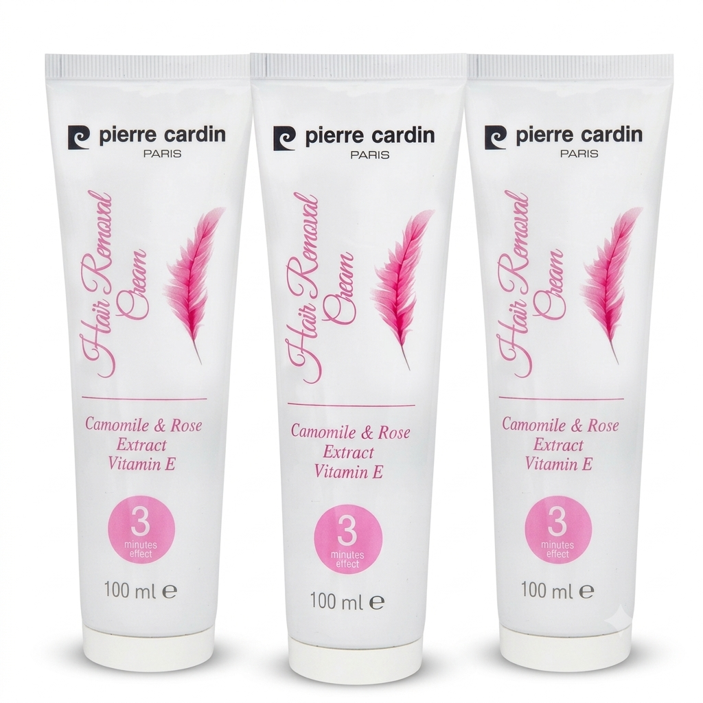 Pierre Cardin Hair Removal Cream  كريم مزيل شعر خلال 3 دقائق عبوة من 3 قطع بسعة 100 مل