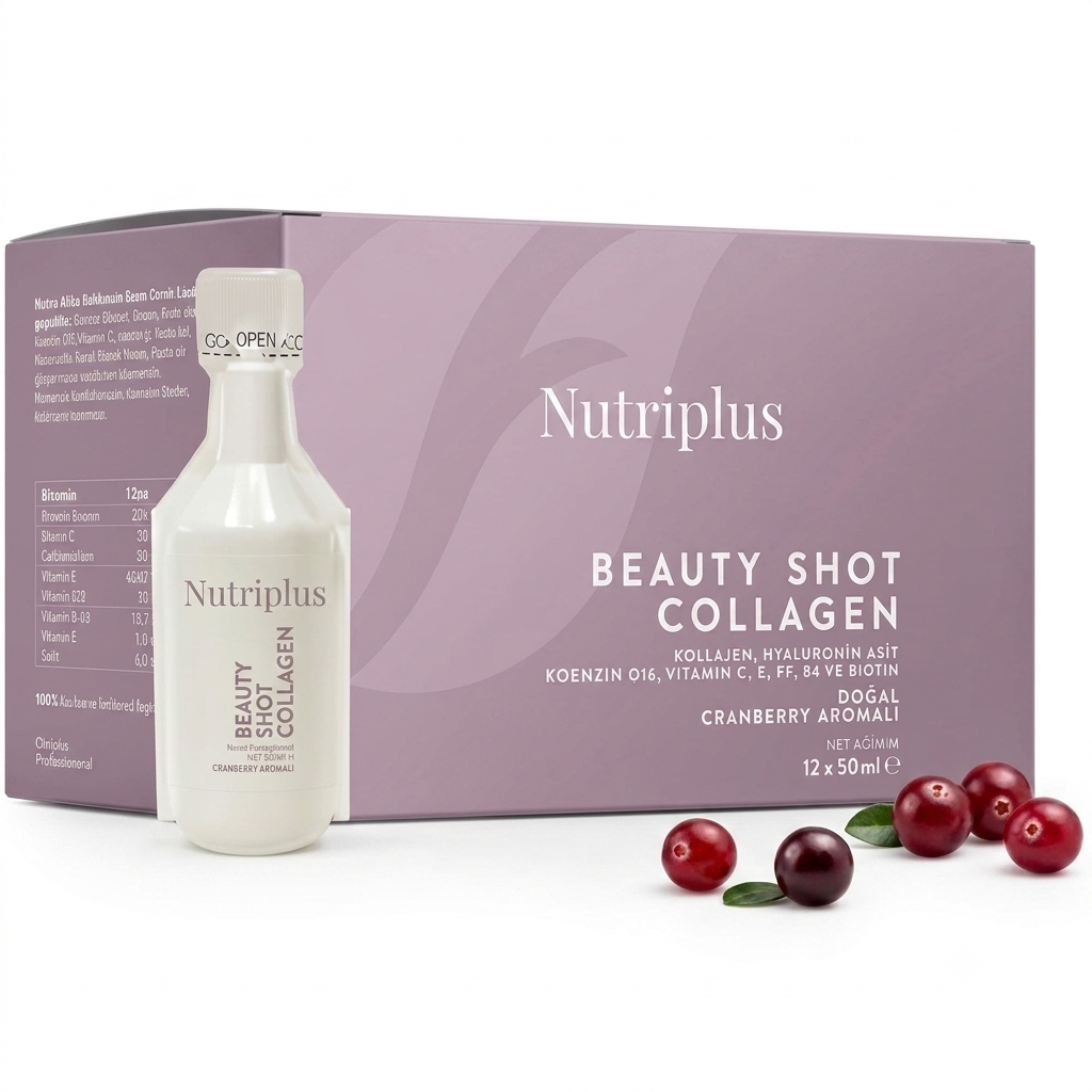 كولاجين Nutriplus Beauty Shot Collagenشراب التوت البري الطبيعي المكمل للجمال
