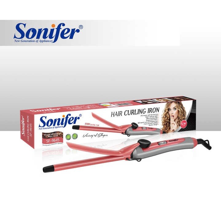 مكواة تجعيد الشعر Sonifer SF-9645 — قطر ‎19 مم / تسخين سريع حتى ‎200 °م