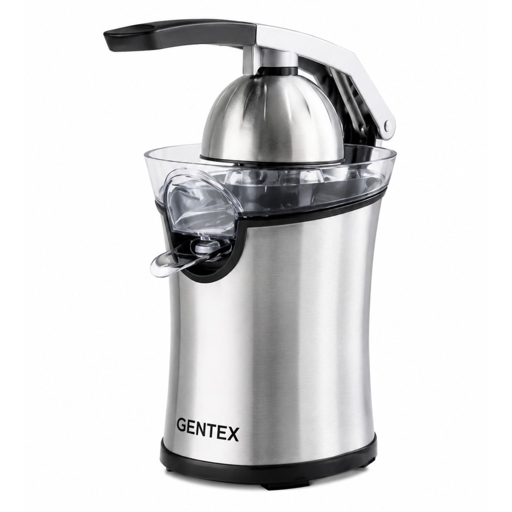 عصارة حمضيات GENTEX GX-203 باستطاعة 160 واط مع ذراع ضغط من الألمنيوم وهيكل من الستانلس ستيل