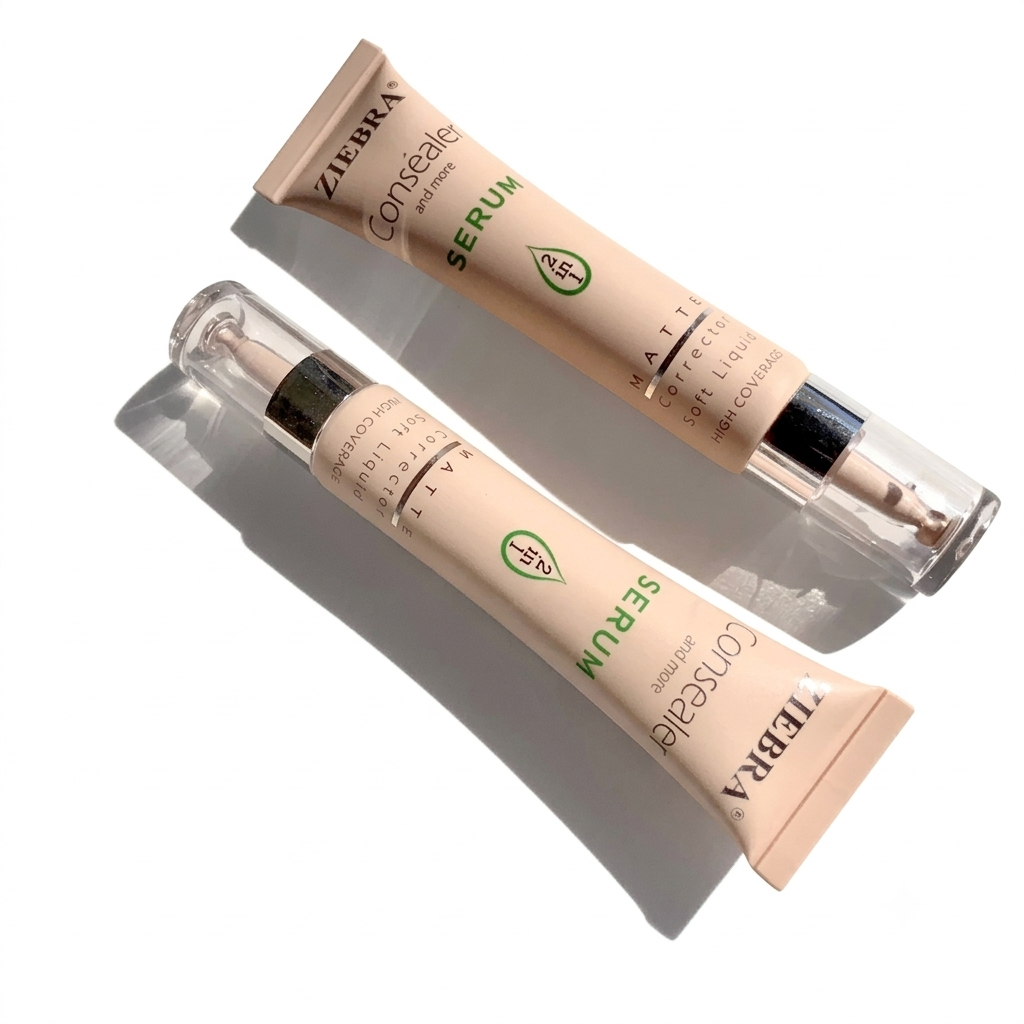 كونسيلرCONCEALER SERUM 17gr  زيبرا المطفئ ذو التغطية العالية بـ 4 درجات