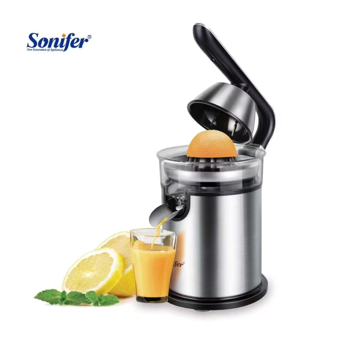 عصّارة حمضيات كهربائية Sonifer SF-5523 — قدرة 300 واط / هيكل ستانلس ستيل