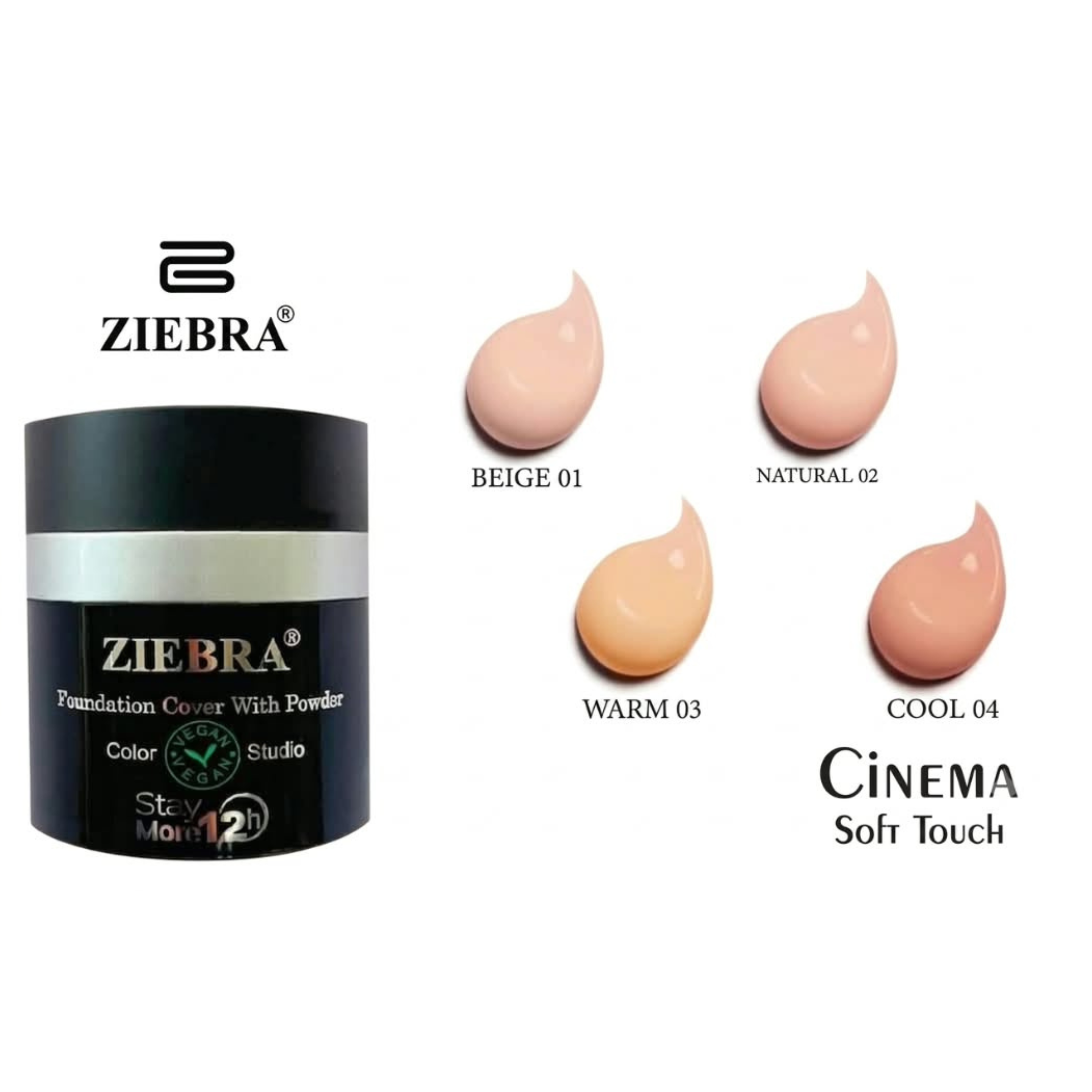 كريم أساس زيبرا كولور ستوديو فاونديشن 35 مل ZIEBRA COLOR STUDIO FOUNDATION 35ML